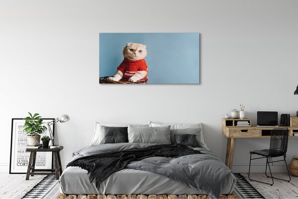 Fotoobraz na płótnie Portret Siedzącego Kota