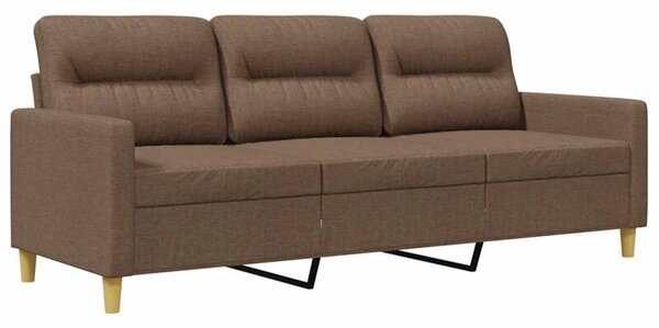 Sofa 3-osobowa, brÄ zowa, 180 cm, tapicerowana tkaninÄ