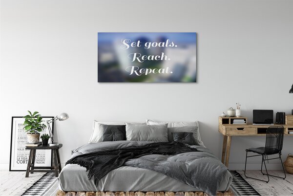 Obraz canvas na ścianę Elegancki Biały Napis