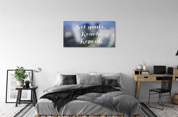 Obraz canvas na ścianę Elegancki Biały Napis
