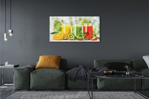 Obraz canvas na ścianę Owocowy Duet Truskawki I Kiwi