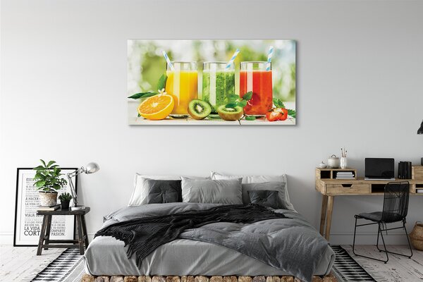 Obraz canvas na ścianę Owocowy Duet Truskawki I Kiwi