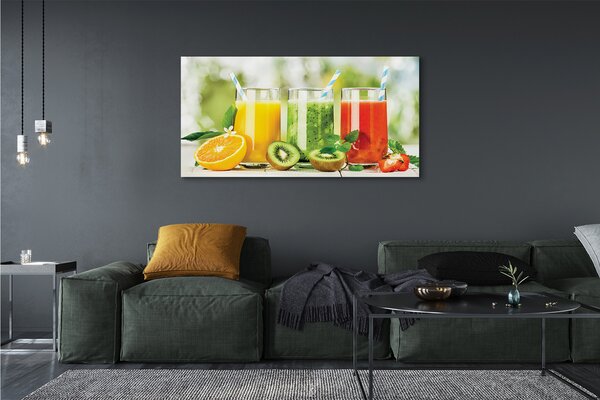 Obraz canvas na ścianę Owocowy Duet Truskawki I Kiwi