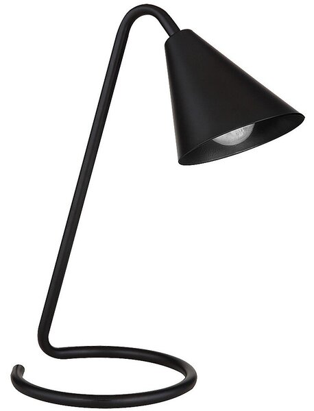 Minimalistyczna lampka stołowa Monty metalowa do gabinetu czarna