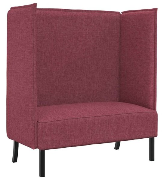 Sofa z wysokim oparciem czerwone wino 109 x 56 x 121 cm tkanina