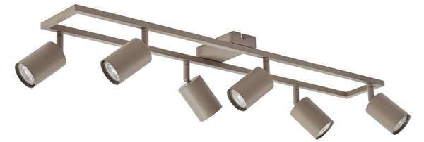 Lampa Sufitowa Lindby, Bravius, ściemnialny, brąz rdzawy, salon, metal
