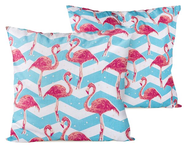 Poszewka na poduszkę Flamingo, 2x 40 x 40 cm