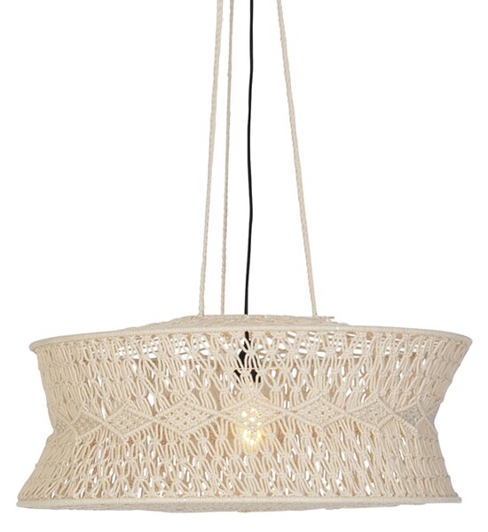 Orientalna lampa wisząca szara 70 cm - Leonard Oswietlenie wewnetrzne