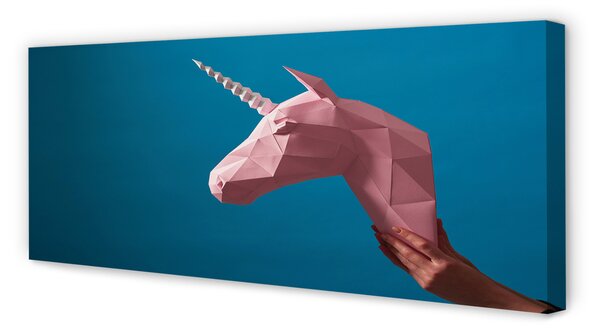 Zdjęcie na płótnie Różowy Jednorożec Origami
