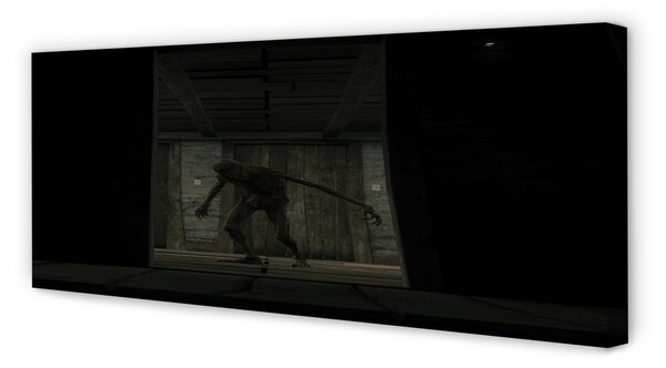 Obraz na płótnie Zombie w Ciemnym Budynku