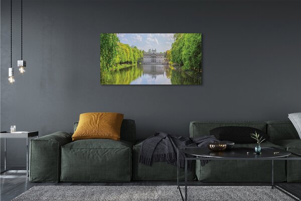 Duży obraz na płótnie Pałac nad Jeziorem w Łazienkach