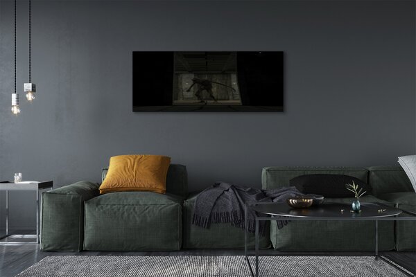 Obraz na płótnie Zombie w Ciemnym Budynku