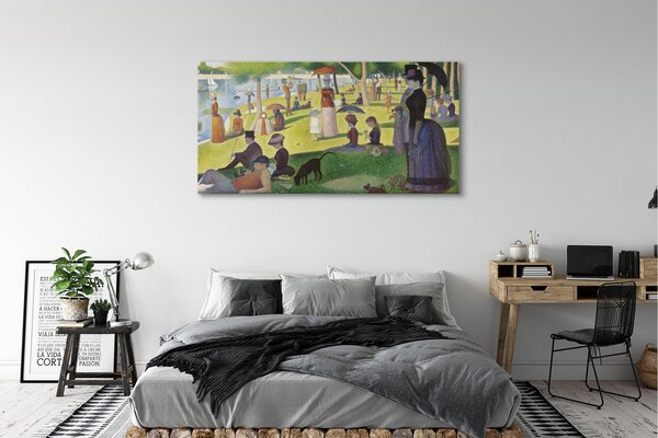Zdjęcie na płótnie Niedzielne popołudnie na wyspie Grande Jatte - Georges Seurat