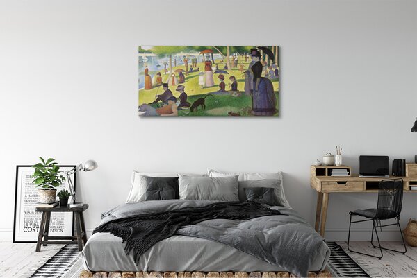 Zdjęcie na płótnie Niedzielne popołudnie na wyspie Grande Jatte - Georges Seurat
