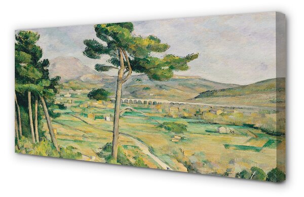 Duży obraz na płótnie Góra Św. Wiktorii i wiadukt w dolinie rzeki Arc - Paul Cézanne