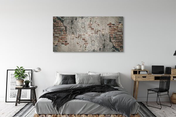 Obraz canvas na ścianę Ściana Z Cegły I Kamienia