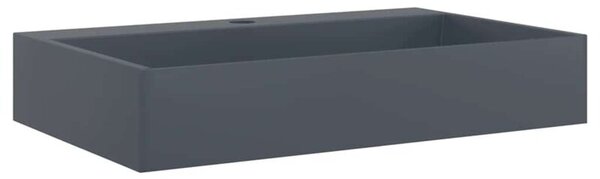 Umywalka, 60x38x11 cm, kompozyt mineralny/marmurowy, antracyt