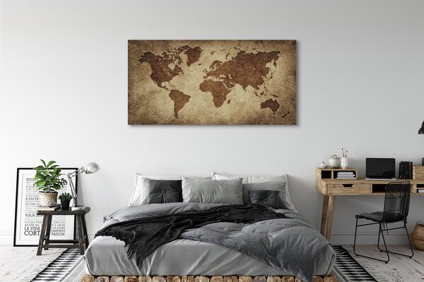 Duży obraz na płótnie Mapa w Stylu Vintage
