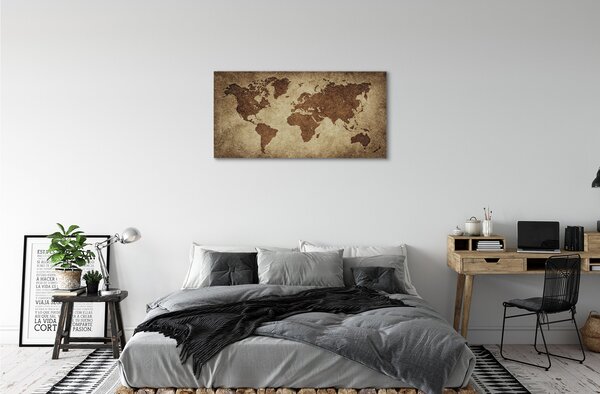 Duży obraz na płótnie Mapa w Stylu Vintage