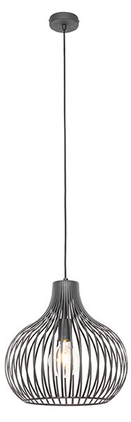 Nowoczesna lampa wisząca czarna 38 cm - Saffira Oswietlenie wewnetrzne