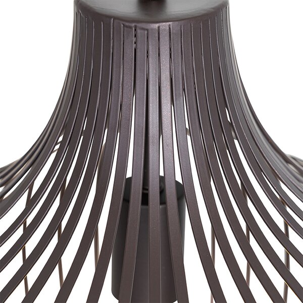 Nowoczesna lampa wisząca brązowa 38 cm - Saffira