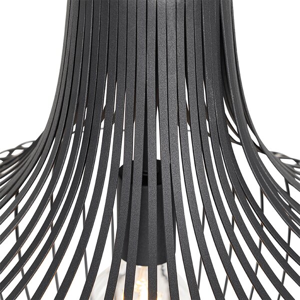 Nowoczesna lampa wisząca czarna 48 cm - Saffira