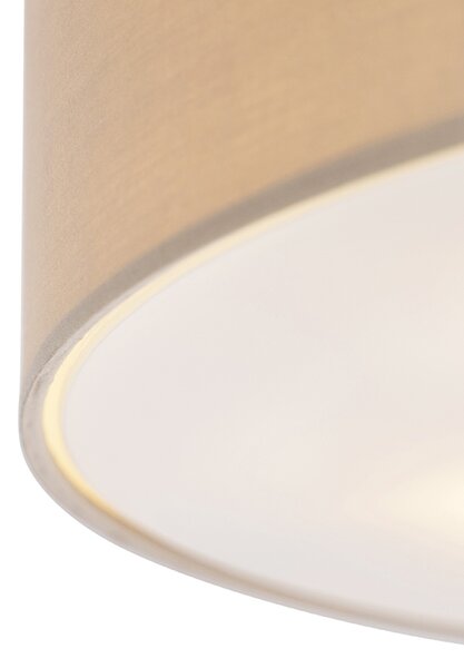 Lampa sufitowa rustykalna beżowa 50 cm - Drum Oswietlenie wewnetrzne