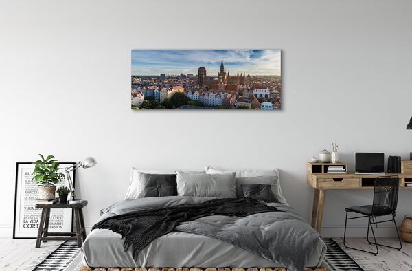 Zdjęcie na płótnie Panorama z Widokiem na Kościół Mariacki