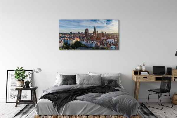 Zdjęcie na płótnie Panorama z Widokiem na Kościół Mariacki