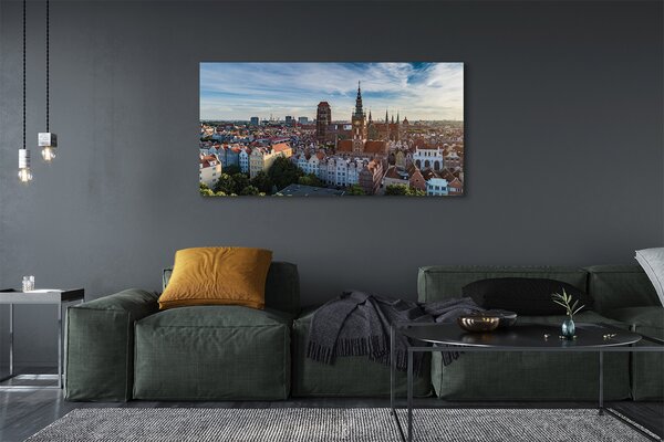 Zdjęcie na płótnie Panorama z Widokiem na Kościół Mariacki