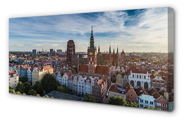 Zdjęcie na płótnie Panorama z Widokiem na Kościół Mariacki