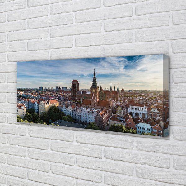 Zdjęcie na płótnie Panorama z Widokiem na Kościół Mariacki