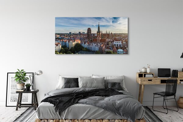 Zdjęcie na płótnie Panorama z Widokiem na Kościół Mariacki