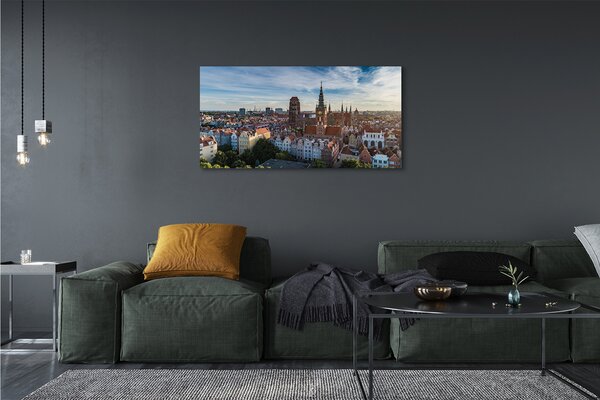 Zdjęcie na płótnie Panorama z Widokiem na Kościół Mariacki