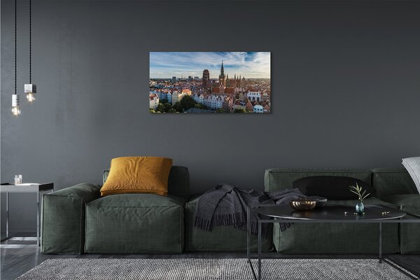 Zdjęcie na płótnie Panorama z Widokiem na Kościół Mariacki