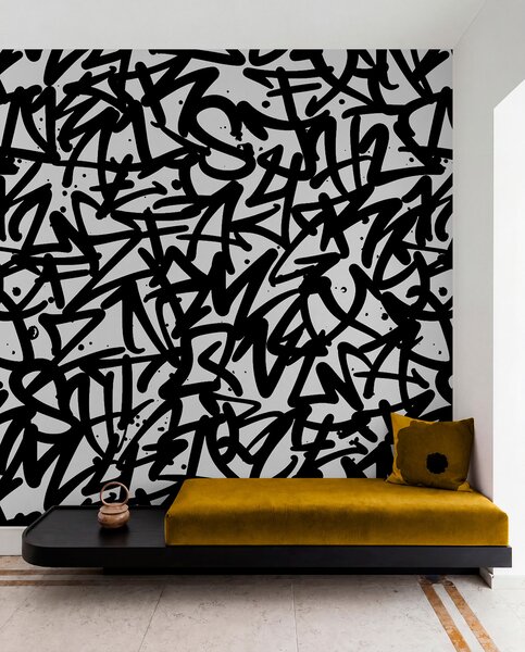 Fototapety Graffiti Emotions: Czarny, Fototapety Czarno-białe, u99087v3 : Uwalls.pl