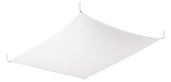Plafon materiałowy LUNA 1 biały 105/80cm G13 tkanina - Sollux Lighting