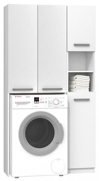 Zestaw 2 białych szafek łazienkowych S4-S90
