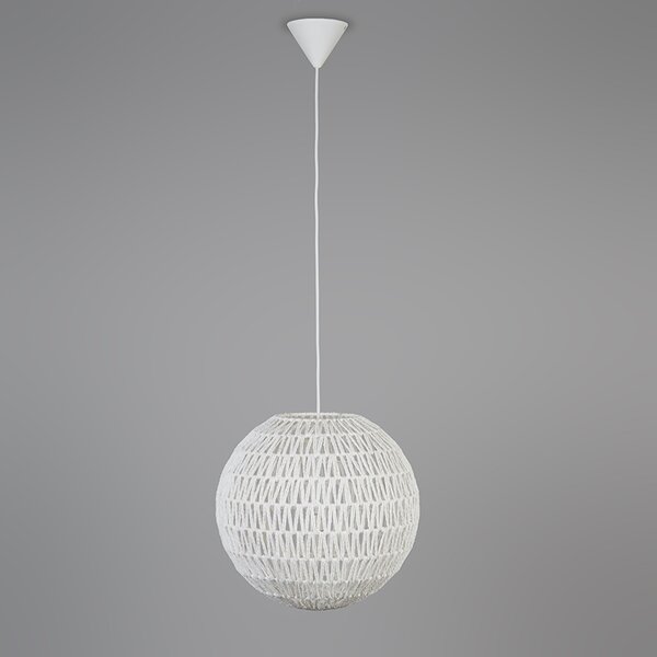 Retro lampa wisząca biała 40 cm - Lina Ball 40