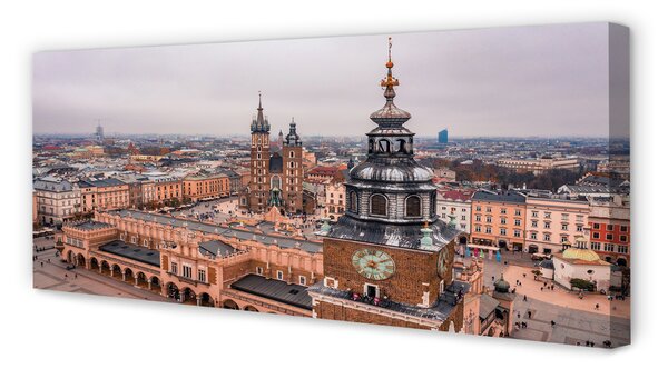 Obraz na płótnie Zimowa Panorama Krakowskich Kościołów