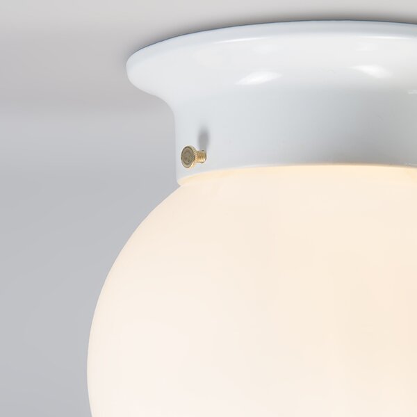 Lampa sufitowa w stylu retro z białym opalem - Scoop