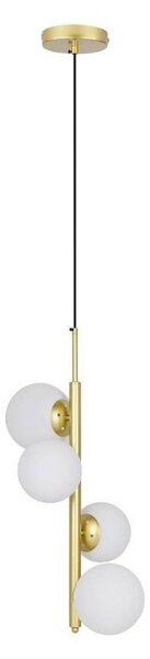 Lampa wisząca CORDEL 4 x G9 mosiądz zwis kuliste klosze - Candellux Lighting