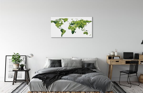 Obraz canvas na ścianę Mapa na Zielonej Trawie