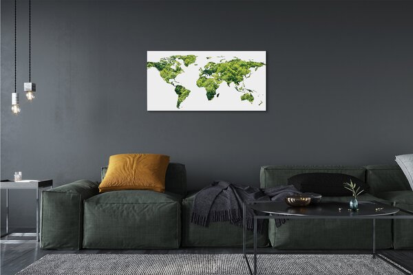 Obraz canvas na ścianę Mapa na Zielonej Trawie