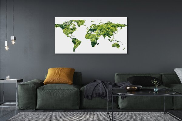 Obraz canvas na ścianę Mapa na Zielonej Trawie