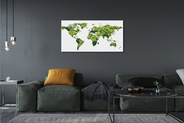 Obraz canvas na ścianę Mapa na Zielonej Trawie