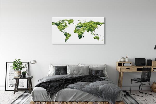 Obraz canvas na ścianę Mapa na Zielonej Trawie