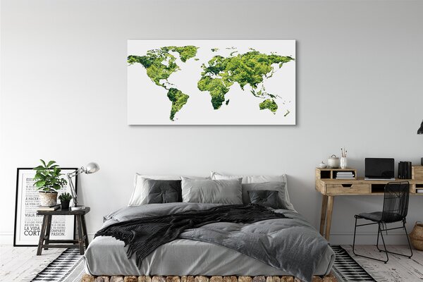 Obraz canvas na ścianę Mapa na Zielonej Trawie