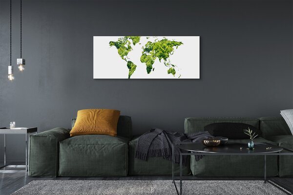Obraz canvas na ścianę Mapa na Zielonej Trawie