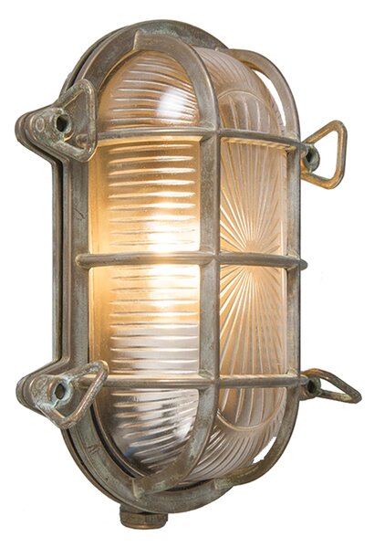 Zewnetrzna Kinkiet/ Plafon / Lampy sufitowe Retro owalny brąz IP44 23cm - Nautica Oswietlenie zewnetrzne